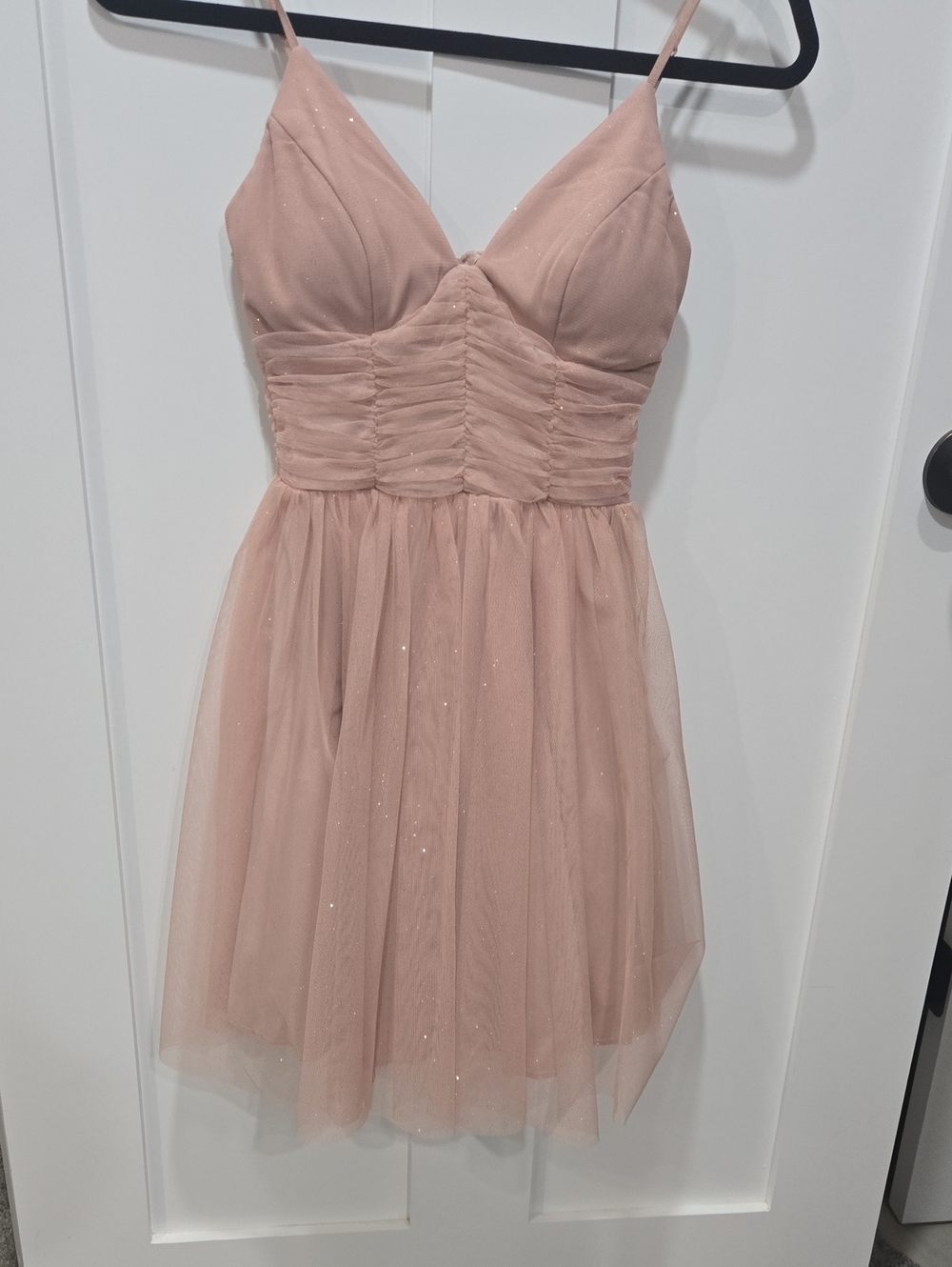 Juniors Sparkle Tulle Party Dress - Blush Pink